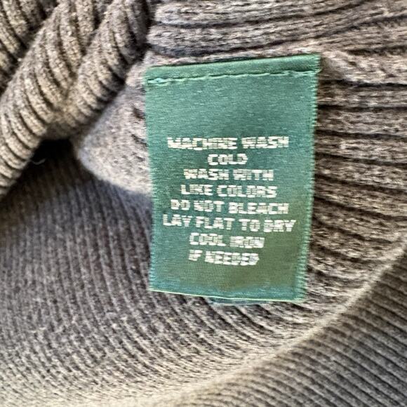 Women’s Lauren Ralph Lauren Gray Ribbed Turtleneck Sweater 100% Cotton Size 1X - Picture 10 of 12